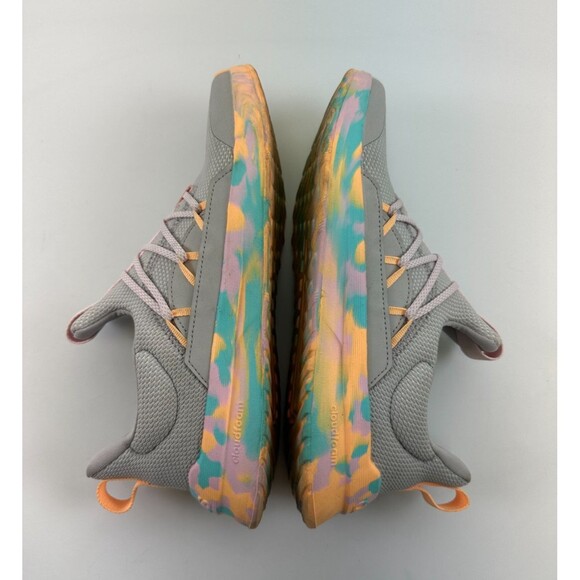 Adidas Lite Racer Adapt 5.0 Sneaker Grey Flash Aqua Camo Slip On Women 8 Youth 7 - Picture 12 of 13